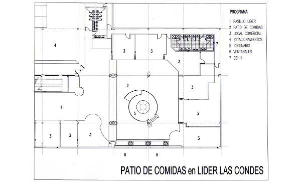 proyecto arquitectura Locales - Patio Comida Lider Las Condes 13